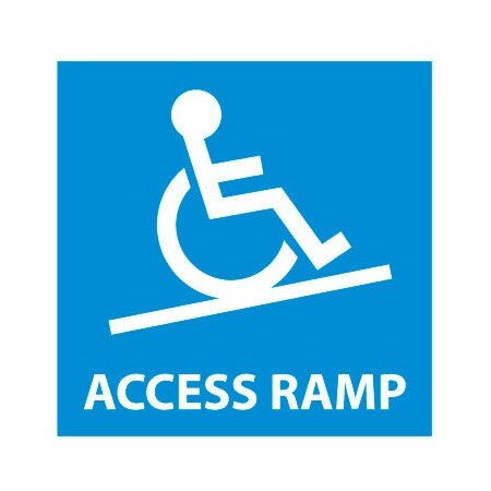 National Marker Co Graphic Safety Labels - Access Ramp with Symbol S72AP